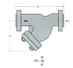 法兰连接不锈钢Y型过滤器结构图