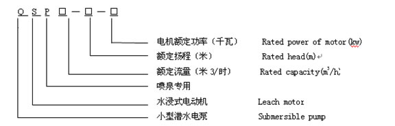 QSP潜水电泵型号说明