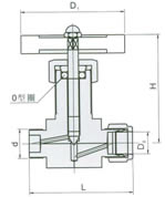 QJ-2不锈钢截止阀外形尺寸图