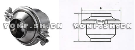H24X-E型卫生级不锈钢止回阀外形尺寸图
