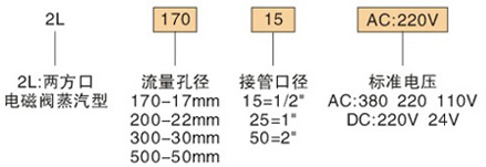 2L蒸汽电磁阀订货代码