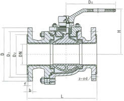 Q41F46/F3-10/16/25C、10P ANSI:150Lb 300Lb 外形尺寸图