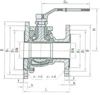 QF41F46/F3-6/10/16C/P ANSI:150Lb外形尺寸图