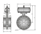 D641X/F/J/H/S法兰式气动(衬胶)脱硫蝶阀 缩略图