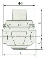 YZ11X/AD支管减压阀外形尺寸图