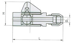 QY-3Q气源管路卡套球阀 结构图