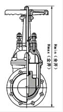 RRHX软密封明杆闸阀外形尺寸图2