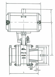 Q41W耐腐蚀气动球阀结构图
