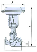 衬氟波纹管气动调节阀结构图1