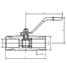 Q2/61F外螺纹球阀·对焊球阀结构图