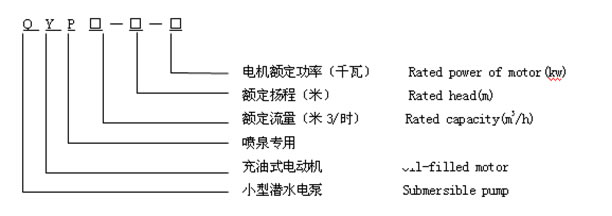 QYP潜水电泵型号说明