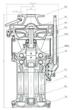 QYP潜水电泵结构简图