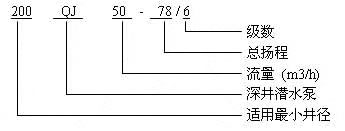 QJ型深井泵型号意义
