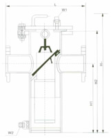 SRB篮式水用过滤器结构图