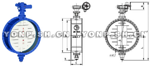 TD6341W电动通风调节蝶阀外形尺寸图