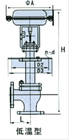 气动薄膜角式单座调节阀外形尺寸图1