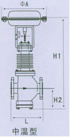 气动薄膜直通单座、双座调节阀结构图2