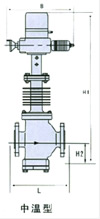 电动直通单、双座调节阀结构图