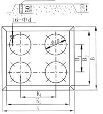 柔性联接基础钻膨胀螺孔