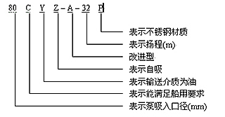 CYZ-A自吸油泵型号意义