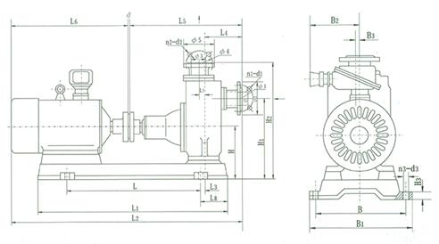 CYZ-A自吸油泵外形及安装尺寸