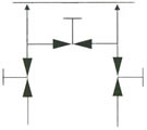 仪表针型三阀组 1151型流向图