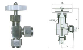 QJ-1B角式卡套压力表截止阀产品图2