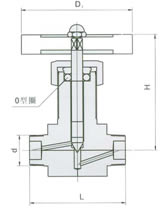 QJ-7外螺纹压力表截止阀外形尺寸图