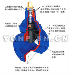 RVHX暗杆软密封闸阀结构图