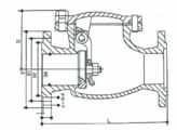 H44TC陶瓷旋启式止回阀结构图 