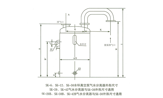 SK真空泵外形及安装尺寸图6