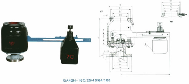 GA42H单杠杆蒸汽安全阀