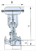 衬氟塑料波纹管蒸汽调节阀结构图1