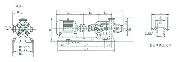 TSWA卧式多级泵外形及安装图