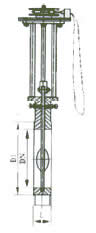 ZL73X-6/10/16链轮式桨液阀外形尺寸图1