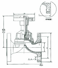 EG41W/J/Fs-6/10英标隔膜阀外形尺寸图