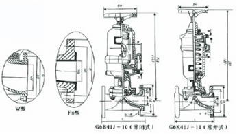 G6B/K41J-6型 气动衬氟隔膜阀外形尺寸图