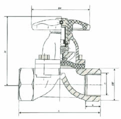 EG11W/J-10/16型　内螺纹隔膜阀外形尺寸图