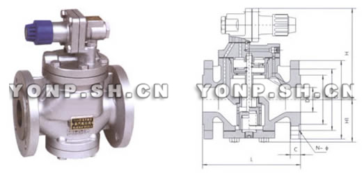 YG43H/Y高灵敏度蒸汽减压阀外形尺寸图