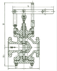 Y45H/Y型杠杆式减压阀外形尺寸图