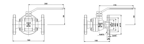 节能型焦炉专用球阀 结构图1