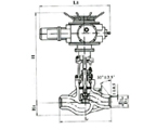 J961Y铸钢电动对焊蒸汽截止阀 缩略图