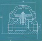CS1/4/67H可调双金属片式蒸汽疏水阀外形尺寸图